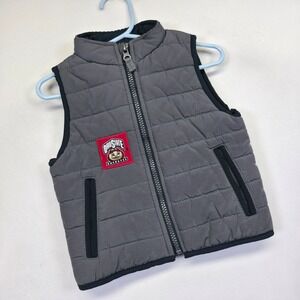 Ohio State Buckeyes Puffer Vest Toddler Boys 18 Months Gray Carters NCAA Sports